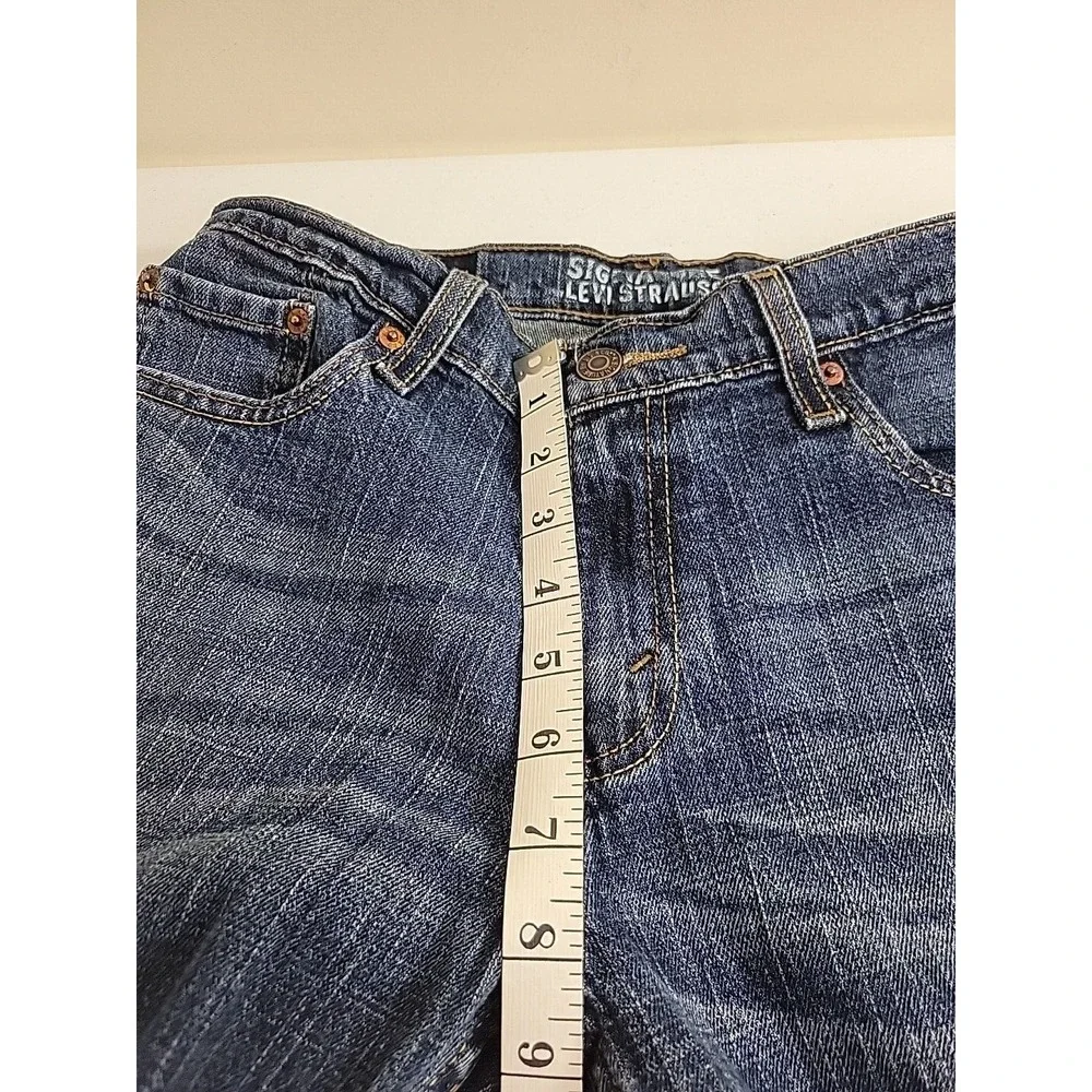 Signature Levi Strauss Straight Leg Jeans‎ Dark Wash Denim Casual Mens W30 L30